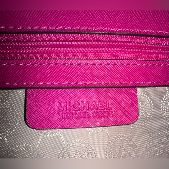 MICHAEL KORS Selma Medium Saffiano Leather Crossbody, Color: Pink Fuschia - Picture 7 of 10